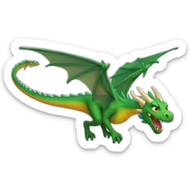 flying femal dragon sticker