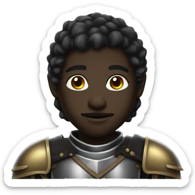 Black skin knight fantasy sticker