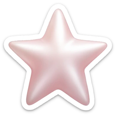 Light pink pearl star sticker
