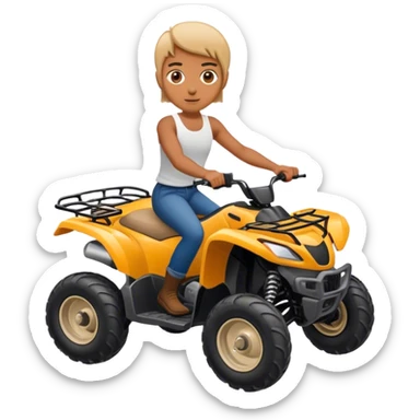 mechant sur un quad sticker