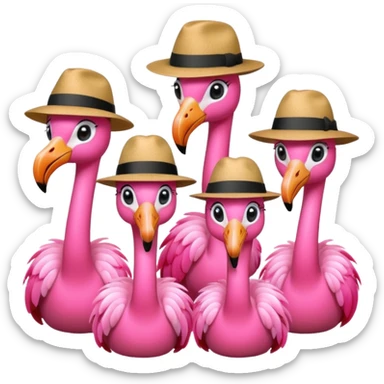 Fedora Flamingos sticker