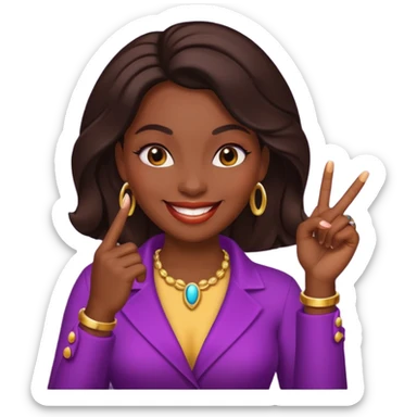 Diva snapping fingers sticker