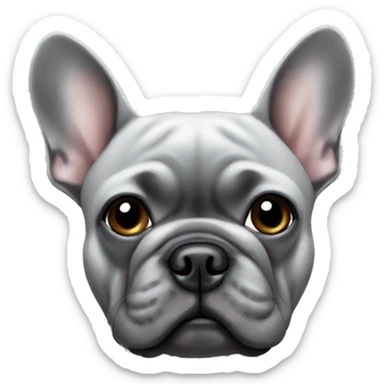 Grey French bulldog sticker
