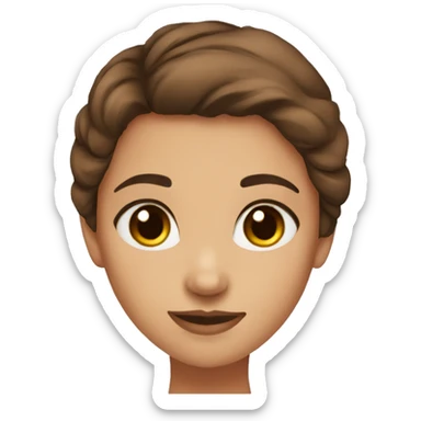 girl brown hair brown eyes idea sticker