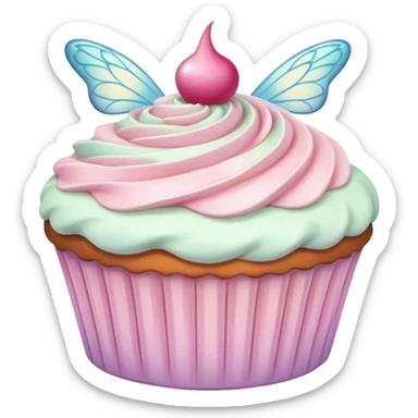Fairy pastel cake sticker