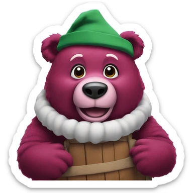 Lotso in Santa clauss sticker