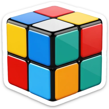 Rubix cube glass texture sticker