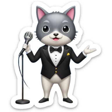 Tuna hosting a comedy show  sticker