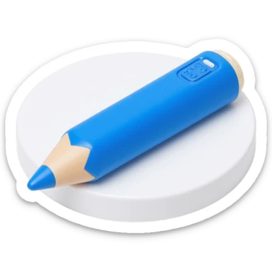 chunky blue pencil sticker