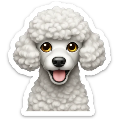 Poodle toy sticker