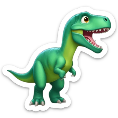 dinosaure fait la fête sticker
