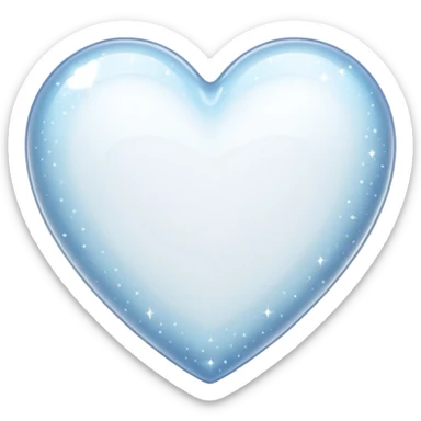 white heart with sparkles sticker