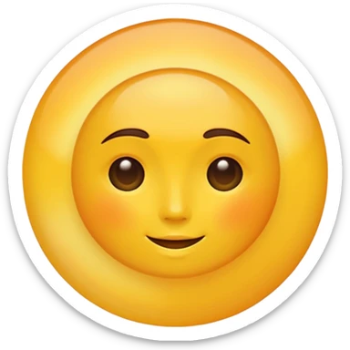 Generate a high-quality emoji of a yellow sun, bright and shining, smooth gradient colors, no facial features, simple white background, high-resolution.

 sticker