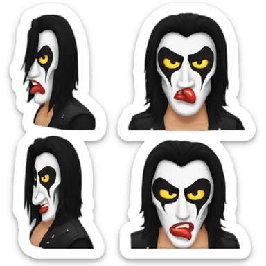 kiss gene simmons sticker