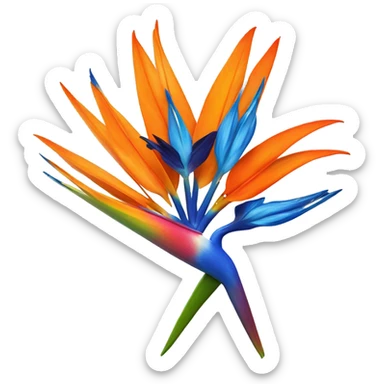 Bird of paradise flower sticker