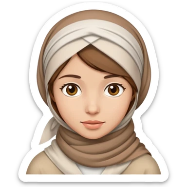 Baş örtülü kumral kız  sticker