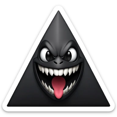 pyramide noir avec sourire de venom sticker