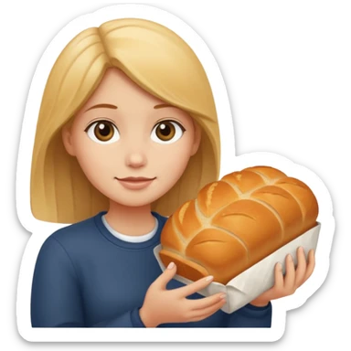 girl buying bread sticker