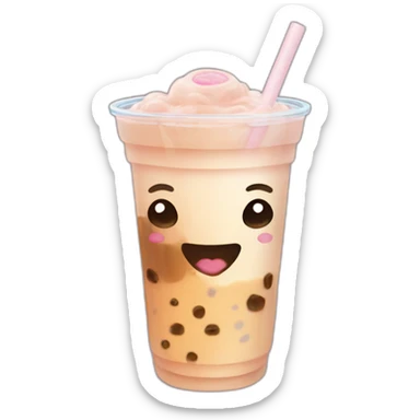 Boba tea love forever sticker