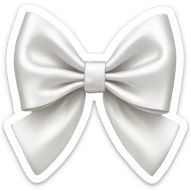white satin bow sticker