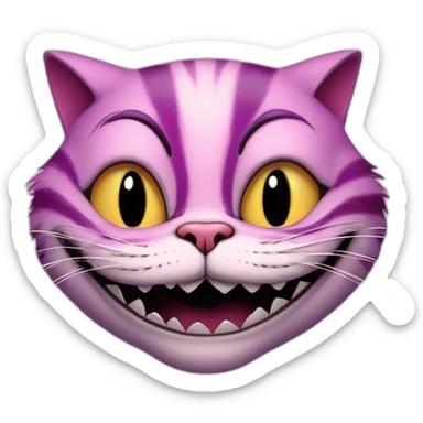 cheshire cat from american mc gee's alice sticker