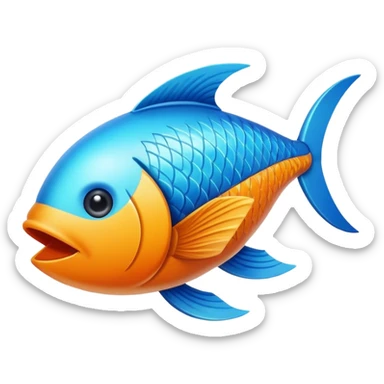 An airplane but it is shaped like a fish  sticker