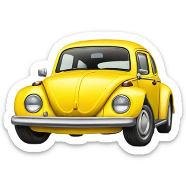 Vw super beetle yellow sticker