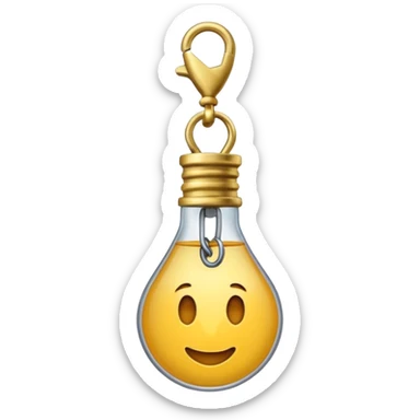 bombillo con colgante largo sticker