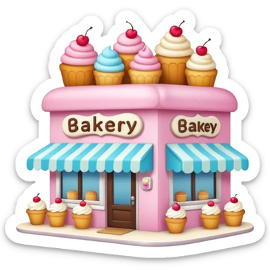 kawaii bakery sticker