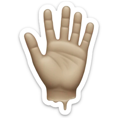 glue on hands sticker