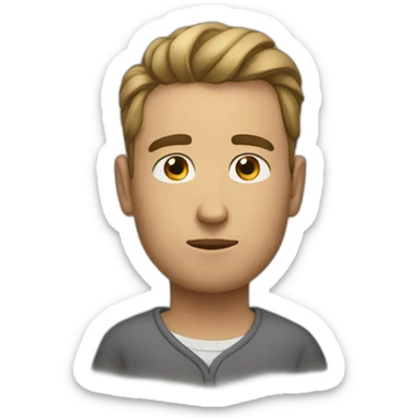 What male Thoughtful sticker