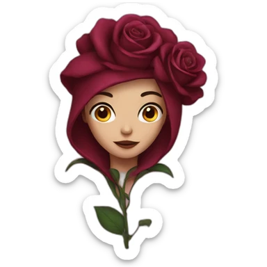 dark rose sticker