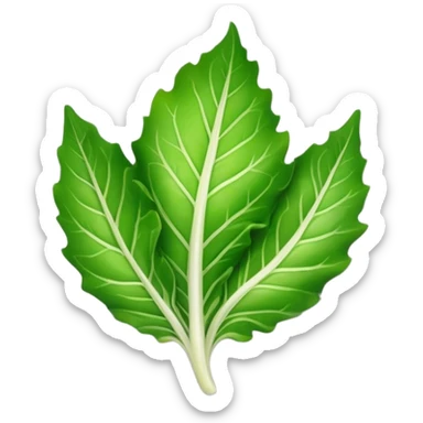 single salad leaf on a plate sticker