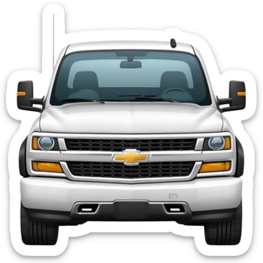 Modern Chevrolet truck in white sticker