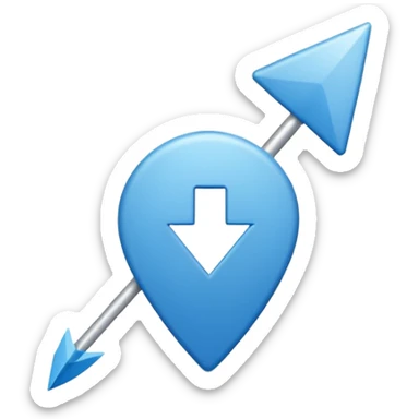 Blue mouse cursor sticker