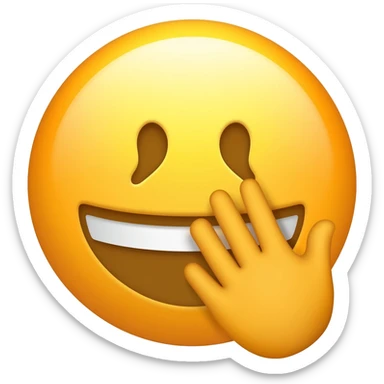 emoji bostezando mano en la boca sticker