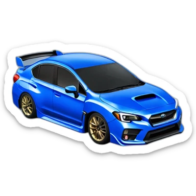 Blue Subaru WRX STI sticker