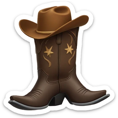 cowboy boots with spurs sticker