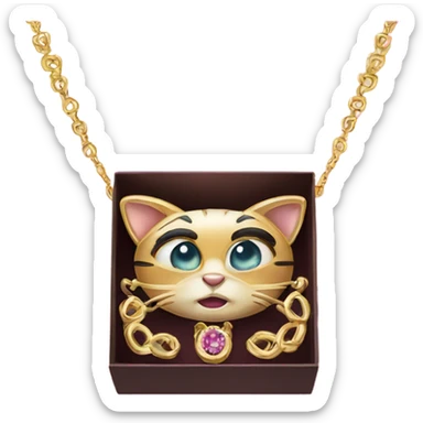 beautiful necklace in a box sticker