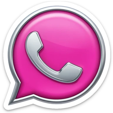 Fuchsia and silver whatsapp sticker