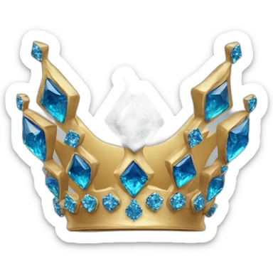 crown with blue diamonds sticker