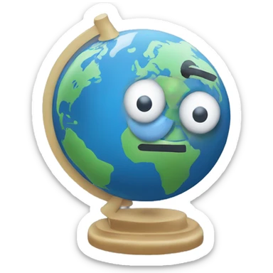 globe with helix sticker