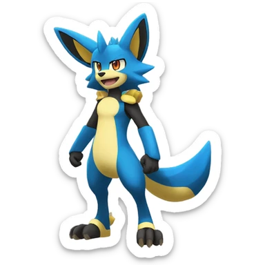 Lucario-Lombax-Zeraora full body sticker