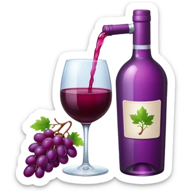 Grapes Drink with alochol bottle sticker