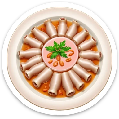 Plate of boiled pig feet  sticker