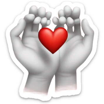 Yo con corazón de manitas sticker