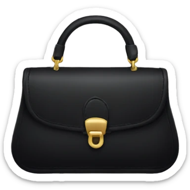 fancy black shoulder bag sticker