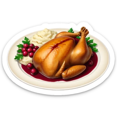 festive dinner plate sticker