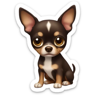 Dark brown chihuahua sticker