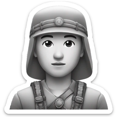 kazakh berkut icon monochrome sticker